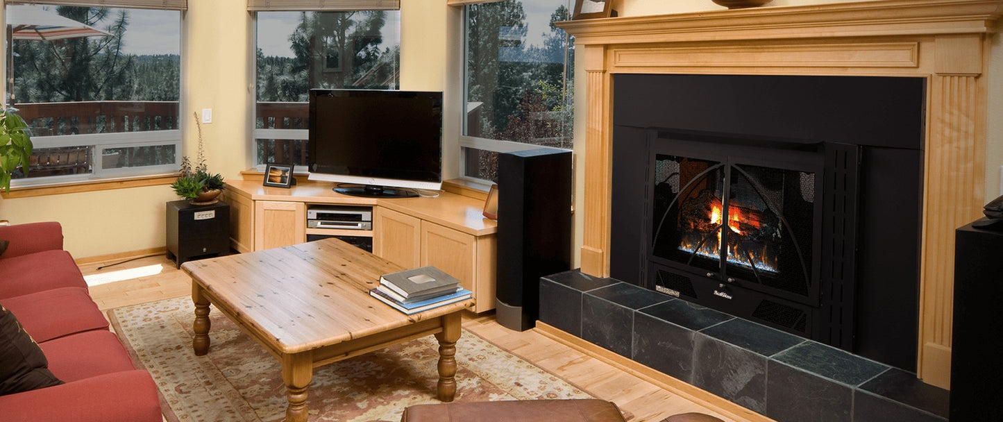 Buck Stove Model 34 Contemporary with Blue Ridge Gas Logs