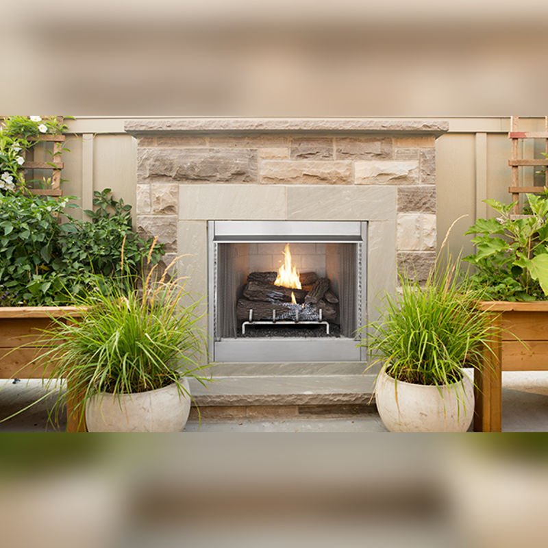 Superior SS Outdoor/Indoor Firebox, VF, White, Herringbone