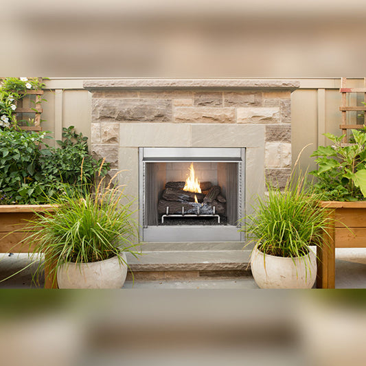 Superior SS Outdoor/Indoor Firebox, VF, White, Herringbone