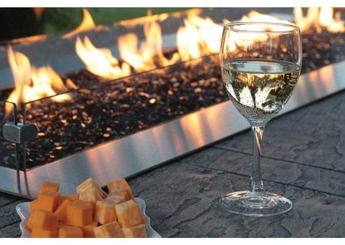 White Mountain Hearth Outdoor Stainless Steel Carol Rose Linear Outdoor Fire Pit  White Mountain Hearth
