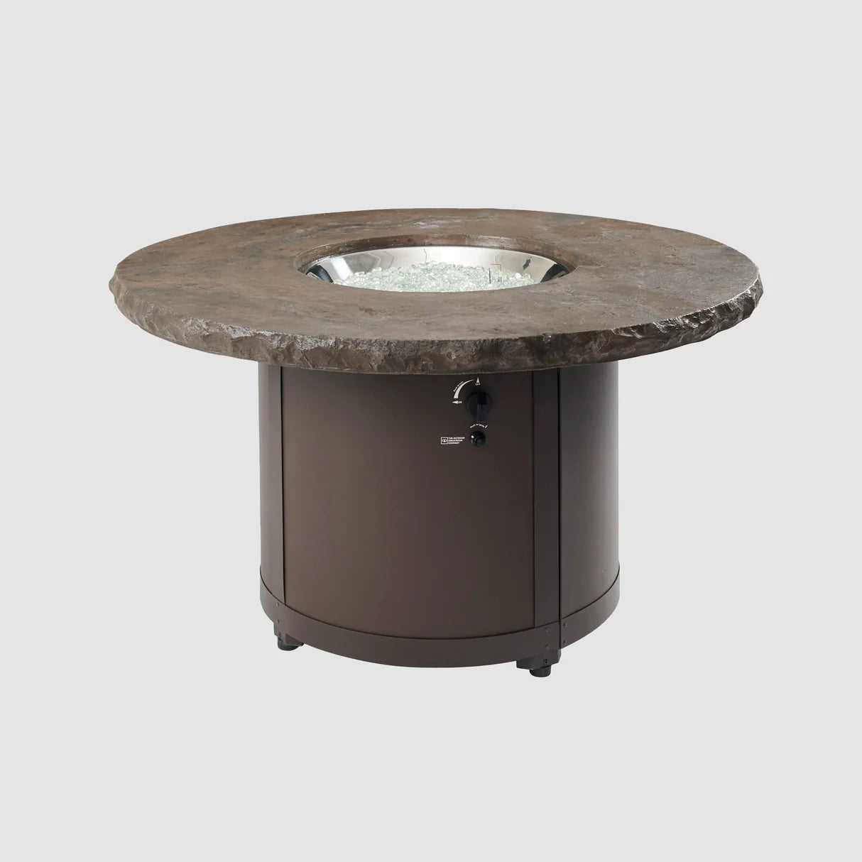 Outdoor GreatRoom Marbleized Noche Beacon Chat Height Fire Table  Outdoor GreatRoom