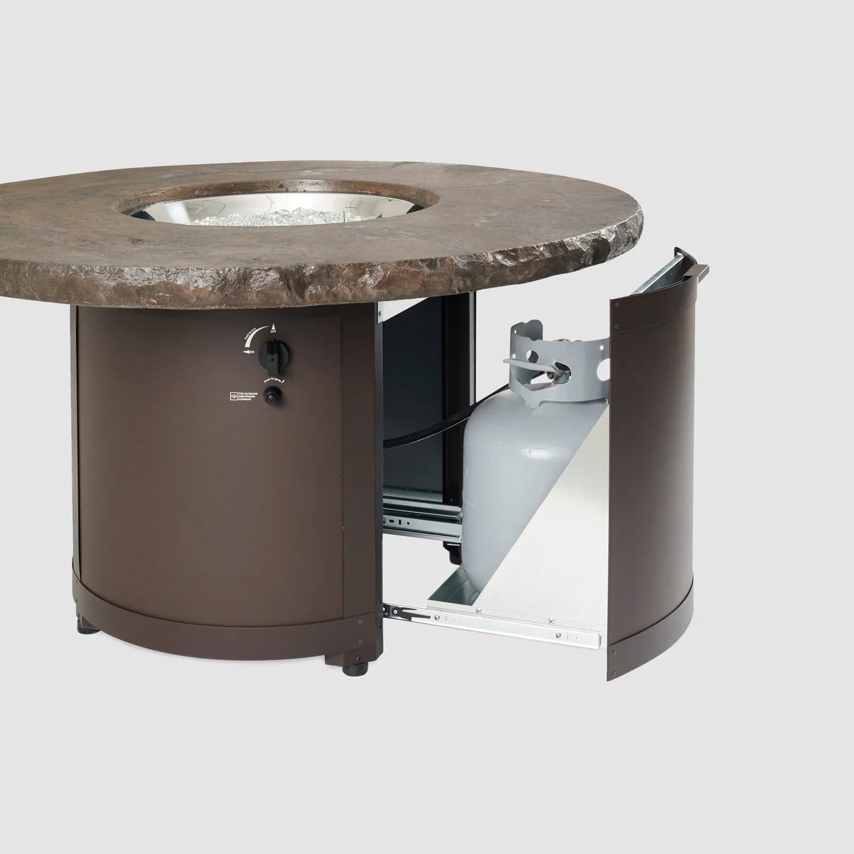 Outdoor GreatRoom Marbleized Noche Beacon Chat Height Fire Table  Outdoor GreatRoom