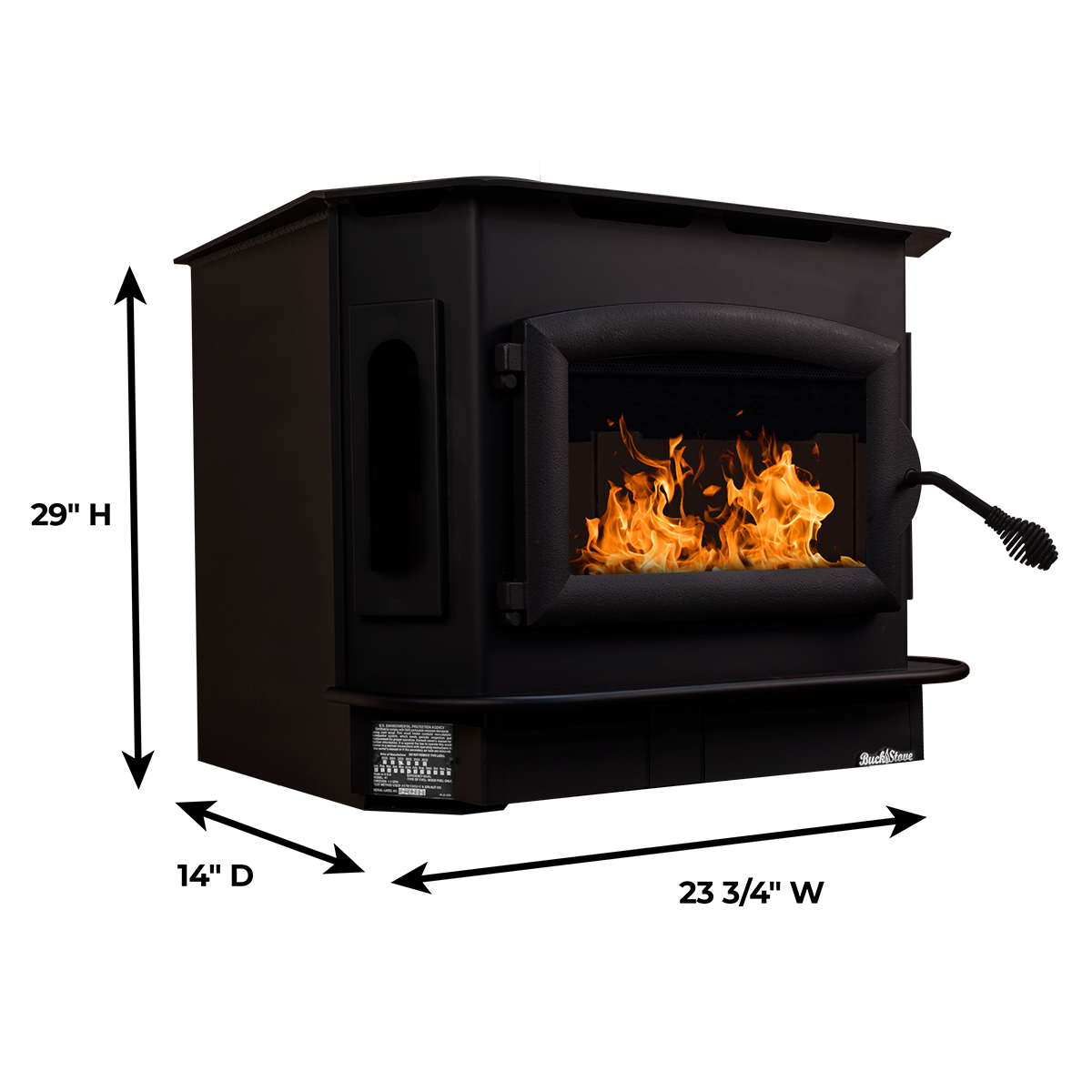 Buck Stove Bay Series Model 81 - Non-Catalytic & Blower Assembly Standard  Buck Stove