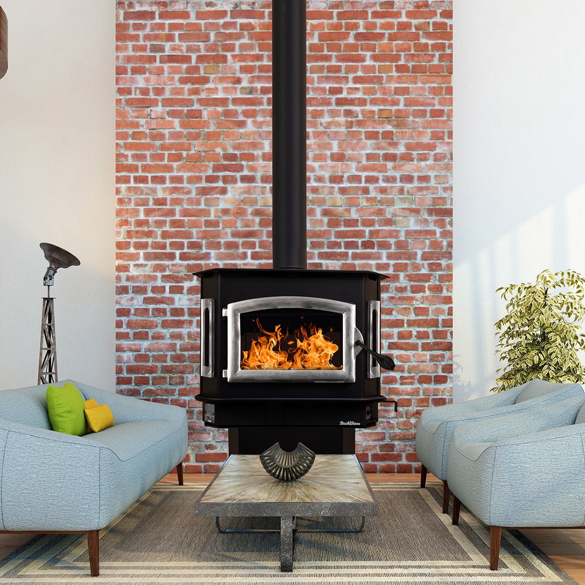 Buck Stove Bay Series Model 81 - Non-Catalytic & Blower Assembly Standard  Buck Stove