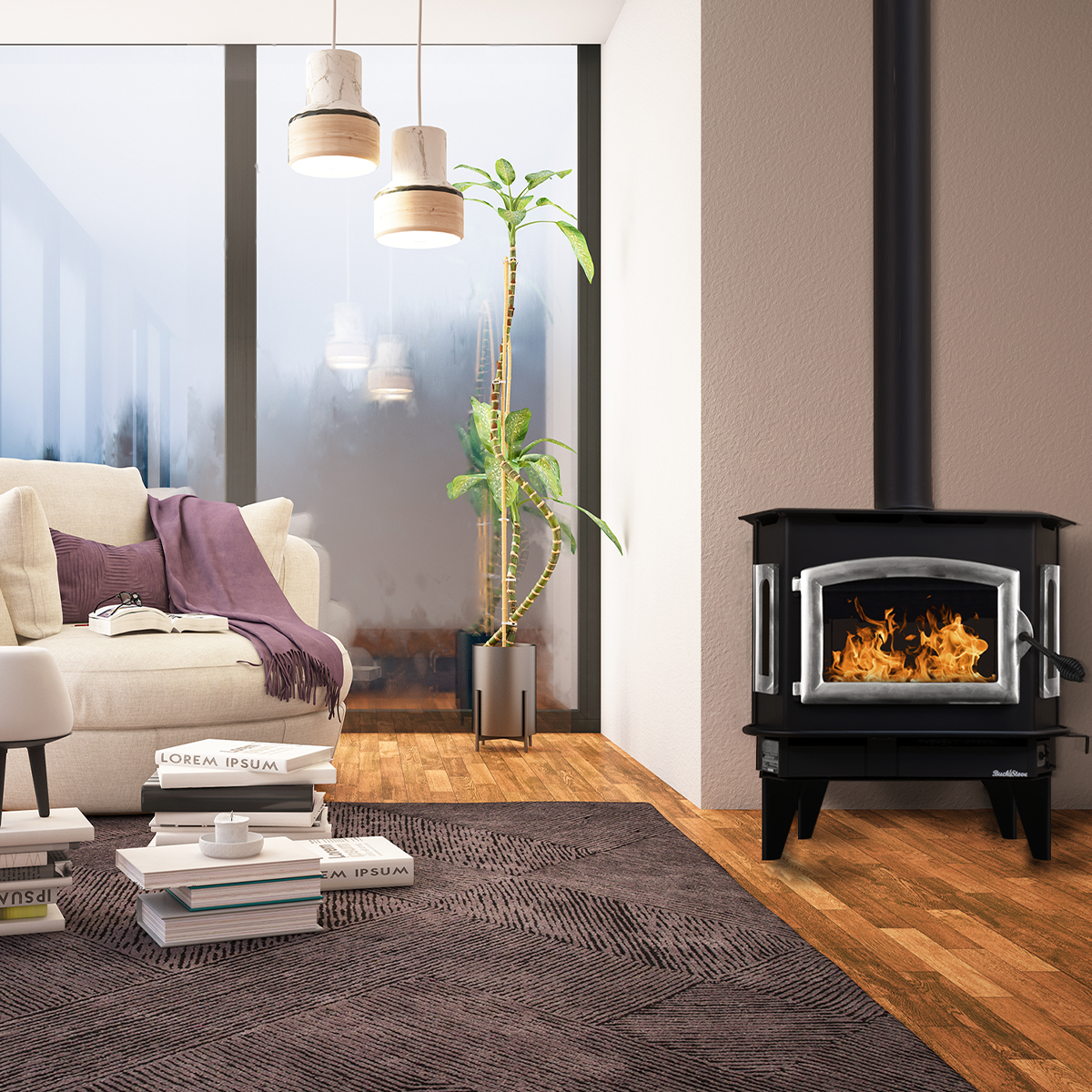 Buck Stove Bay Series Model 81 - Non-Catalytic & Blower Assembly Standard  Buck Stove