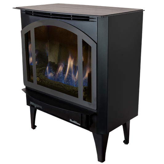 Buck Stove T-33 Series Vent Free Gas Stove with Legs, DX18 Gas Logs and Blower