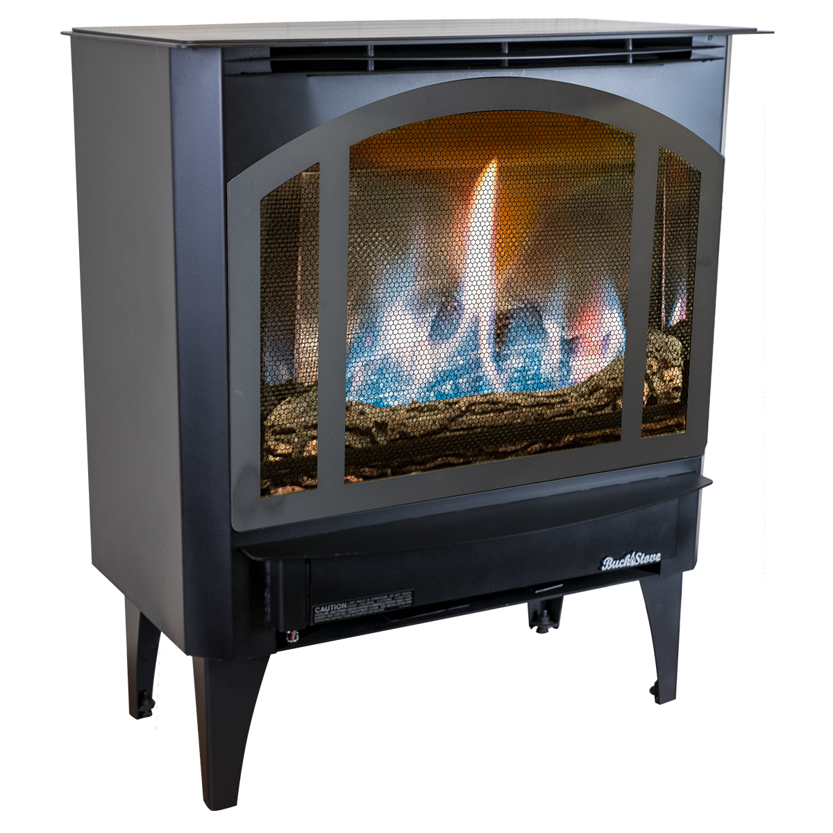 Buck Stove T-33 Series Vent Free Gas Stove with Legs, DX18 Gas Logs and Blower  Buck Stove