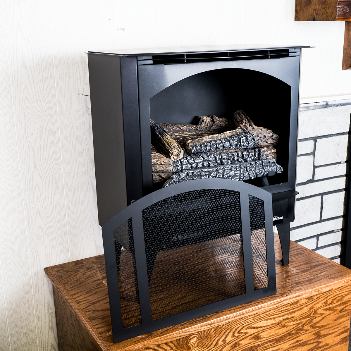 Buck Stove T-33 Series Vent Free Gas Stove with Legs, DX18 Gas Logs and Blower  Buck Stove