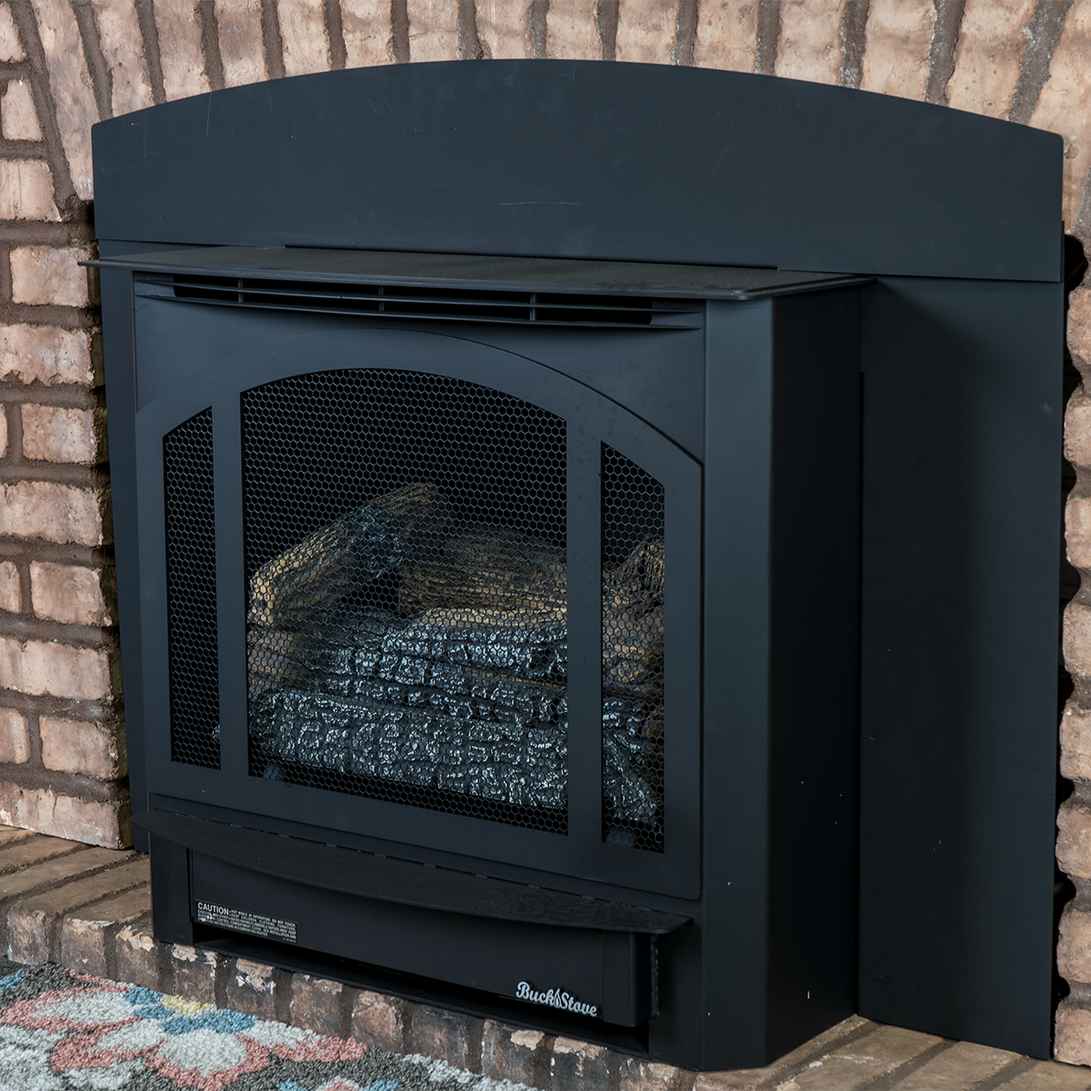 Buck Stove T-33 Series Vent Free Gas Stove with Legs, DX18 Gas Logs and Blower  Buck Stove