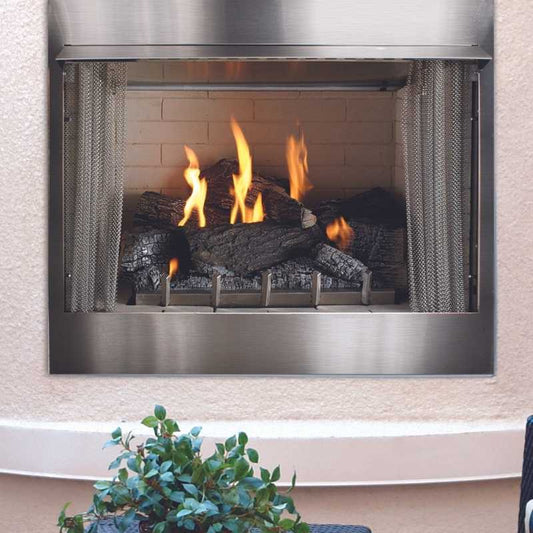 White Mountain Hearth Outdoor Carol Rose Premium Fireplace with Refractory Liner