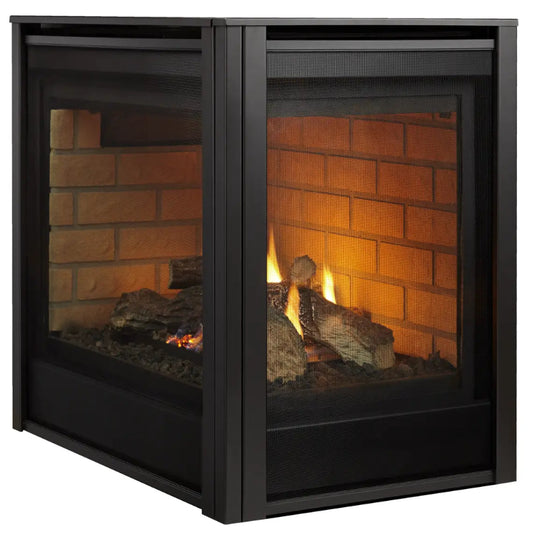 Majestic 36" Right Corner Direct Vent Multi Sided Gas Fireplace with IntelliFire Touch Ignition, Natural Gas
