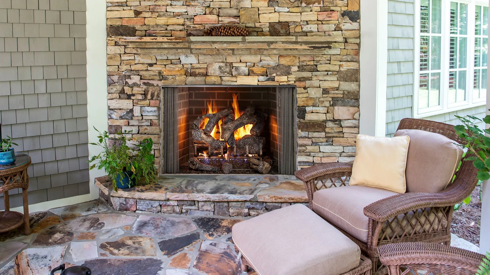 Majestic CottageWood Outdoor Wood Fireplace  Majestic