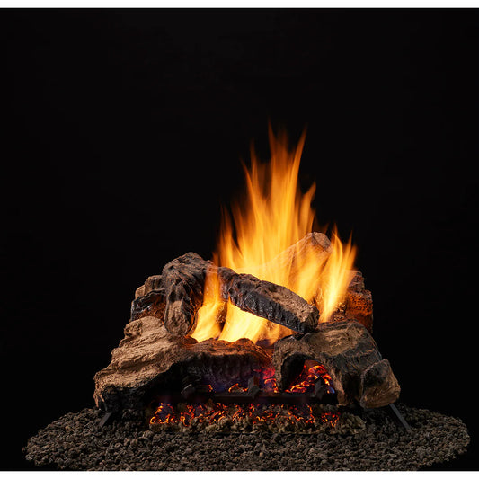 Majestic 4-piece Fiber Ceramic Log Set for use with 18/24" Radiant Burner