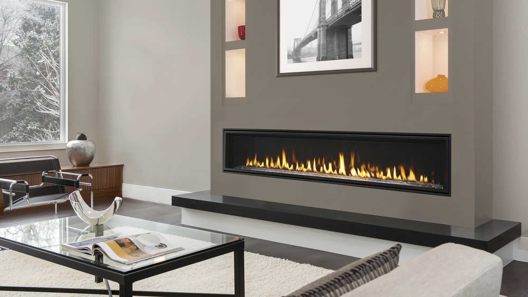 Majestic Echelon II Direct Vent Fireplace with IntelliFire Touch Ignition System  Majestic