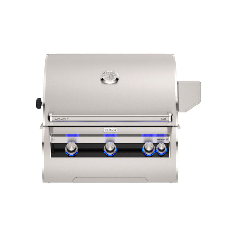 Fire Magic Echelon E660i, 30” Built-In Analog Grill with Analog Thermometer