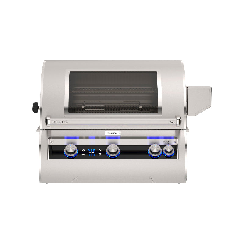 Fire Magic Echelon E660i, 30” Built-In Digital Grill with Digital Thermometer