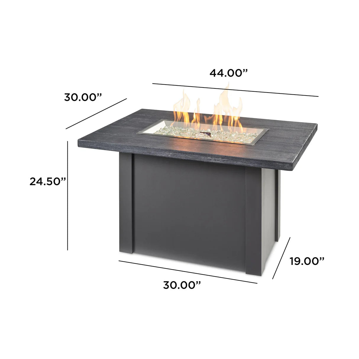 Outdoor Greatroom Stone Grey Havenwood Gas Fire Table  Outdoor GreatRoom