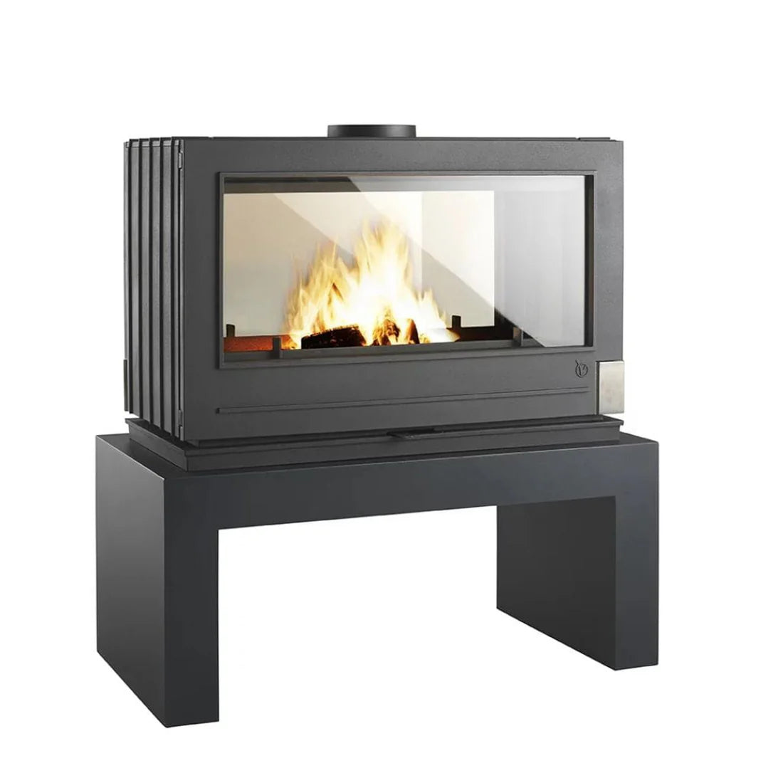 Invicta Aaron Grey (Anthracite) See Thru Freestanding WoodStove  Invicta
