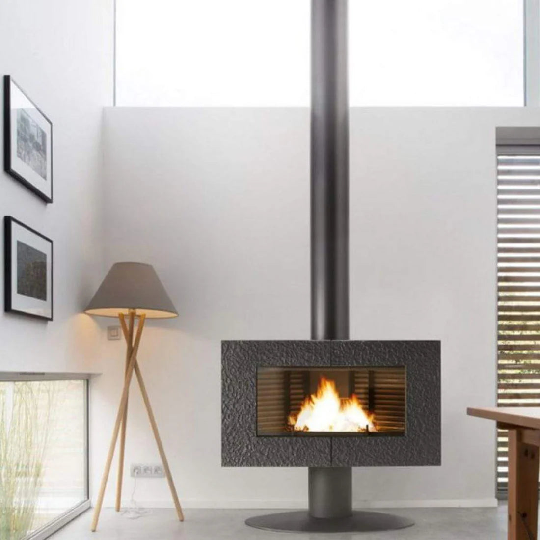 Invicta Akan Grey (Anthracite) Freestanding WoodStove  Invicta