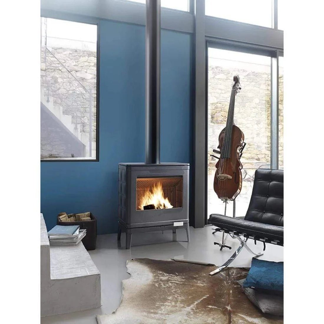 Invicta Kiara Grey (Anthracite) Top Flue  Invicta