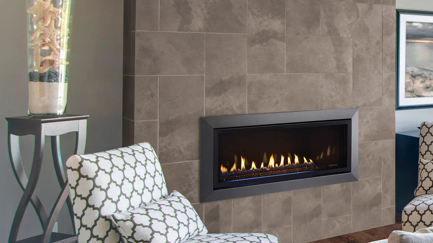Majestic Jade Direct Vent Gas Fireplace with IntelliFire Touch Ignition System  Majestic