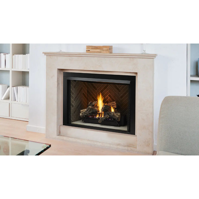 Monessen Lo-Rider See-Thru 36" Clean Face Vent Free Firebox w/ Traditional Refractory Firebrick