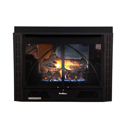 Buck Stove Model 34 Contemporary with Blue Ridge Gas Logs