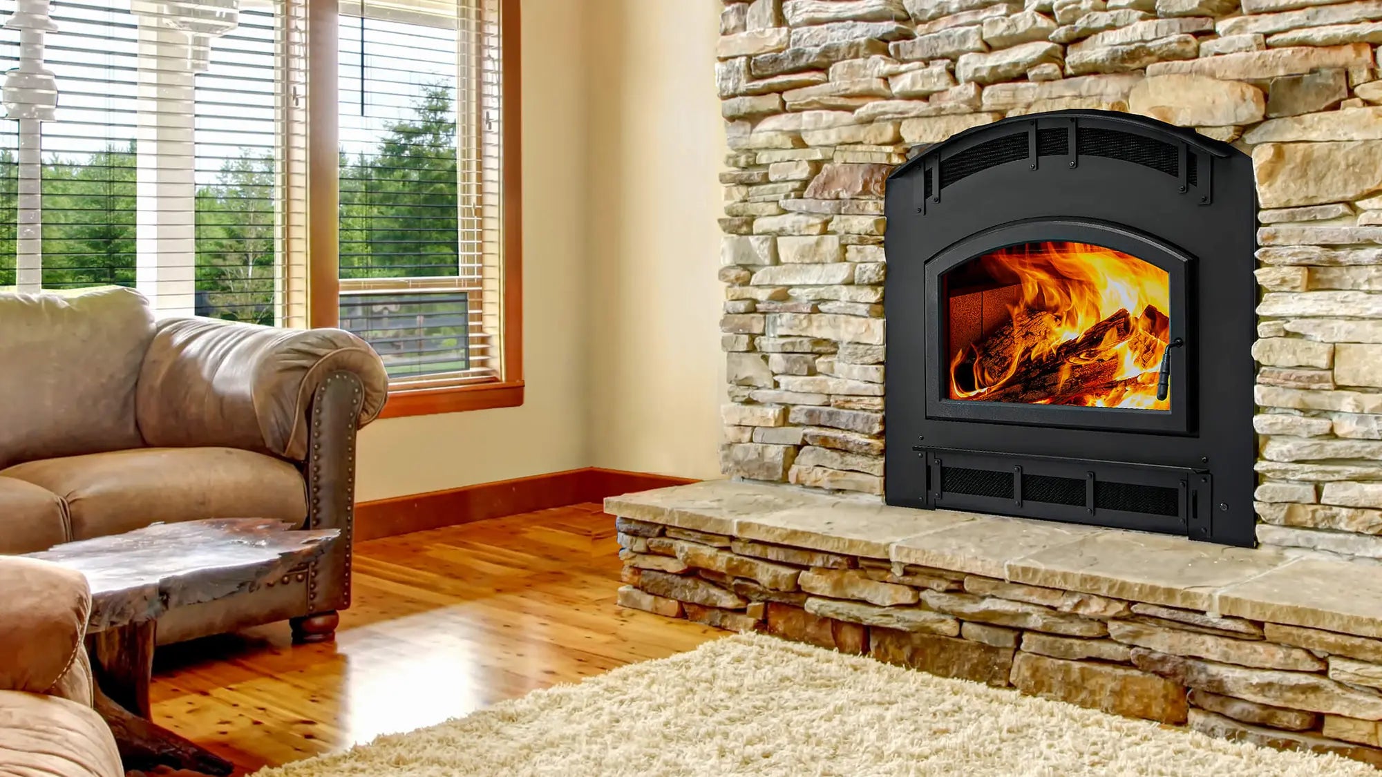 Majestic Pioneer III Wood Fireplace  Majestic