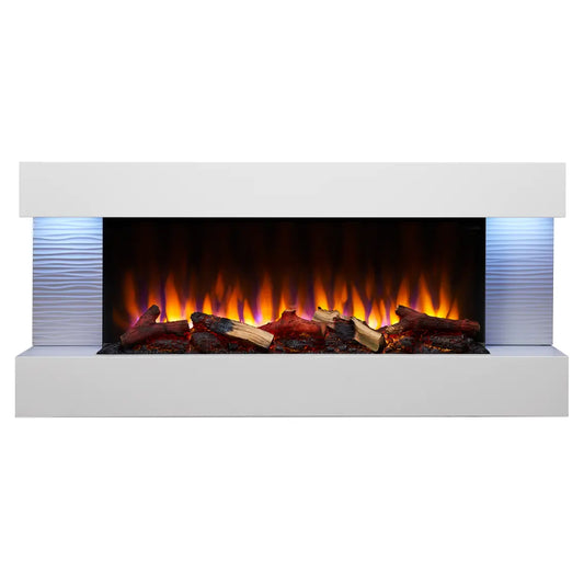 SimpliFire Format 36" Floating Mantel Wall Mount Electric Fireplace  SimpliFire