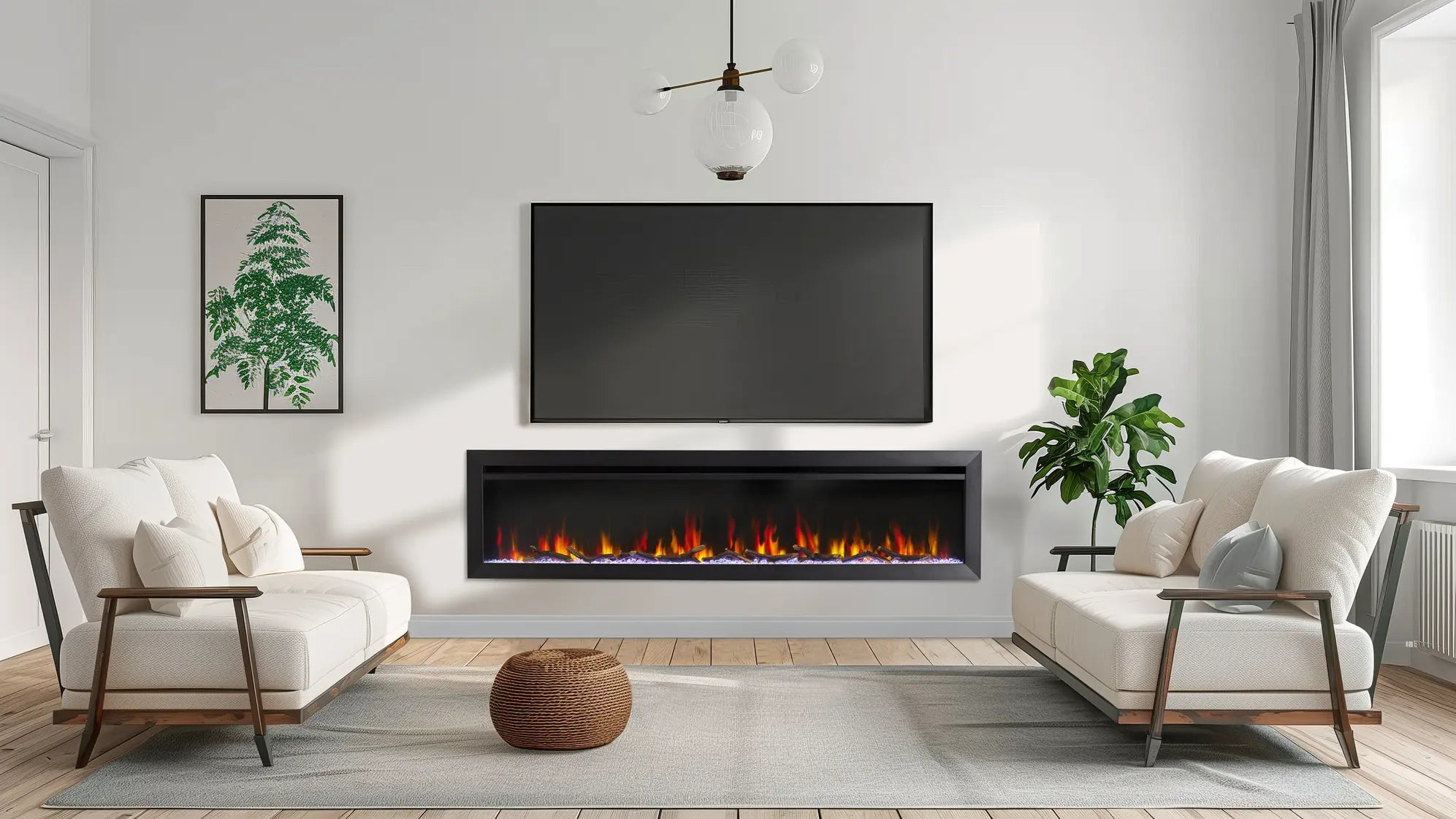 SimpliFire Allusion Slim Linear Electric Fireplace SimpliFire Series  SimpliFire