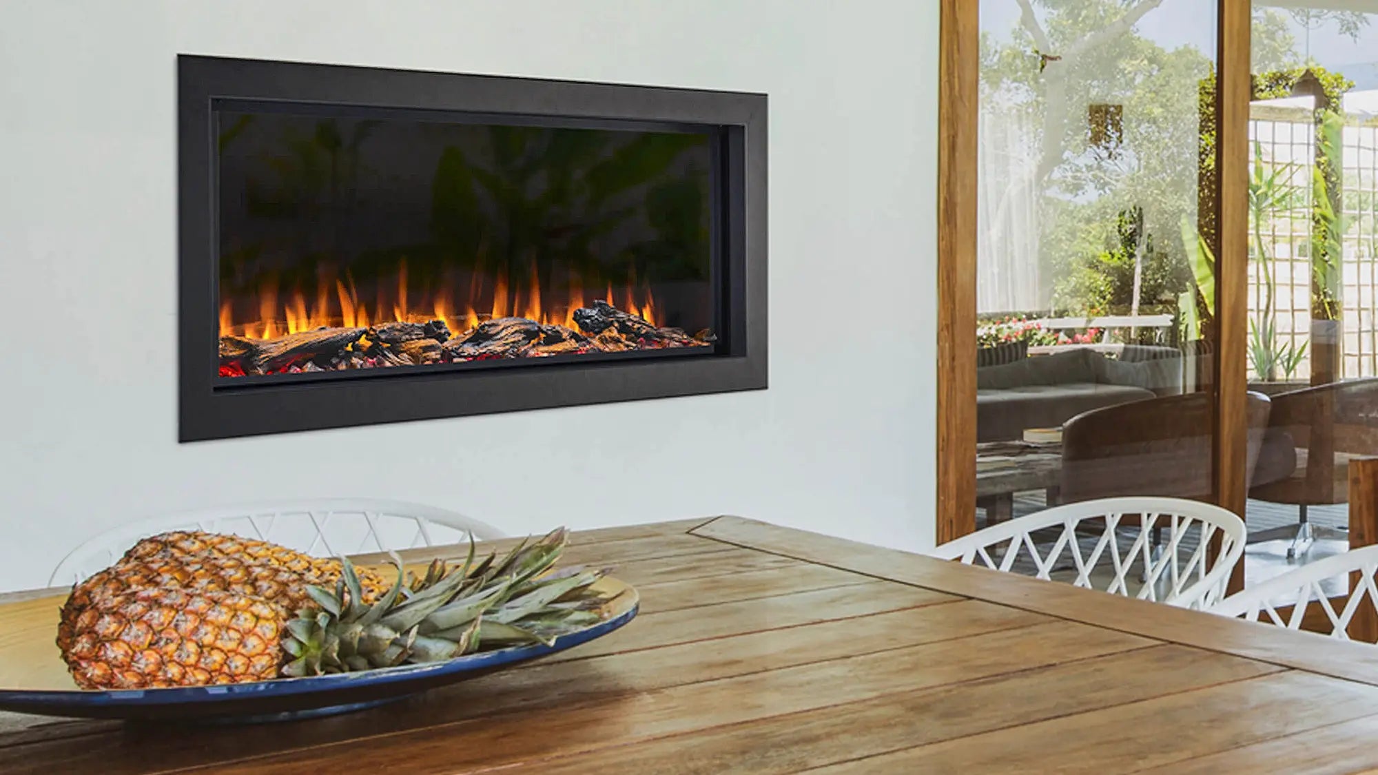 SimpliFire Forum Outdoor Electric Fireplace  SimpliFire