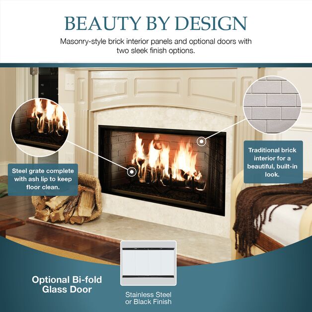 Majestic Royalton Radiant Wood Burning Fireplace  Majestic