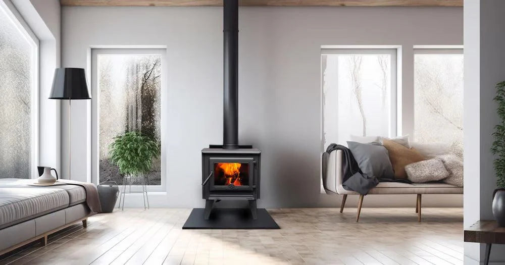True North Leg Model Wood Stove Complete W/Door & Legs, Side Shields  True North