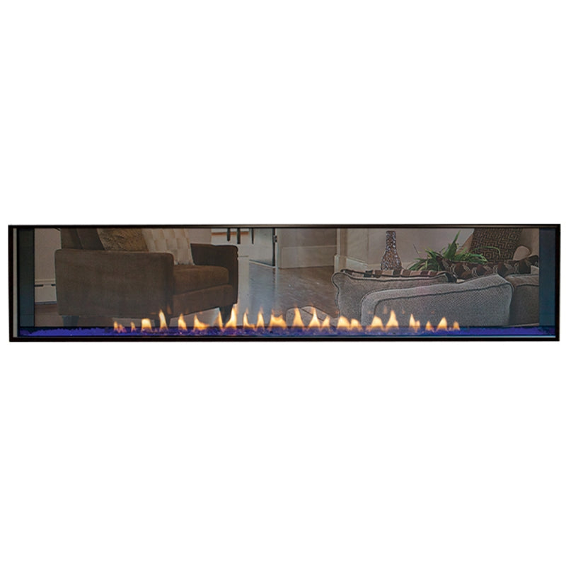 White Mountain Hearth Outdoor Stainless Steel Carol Rose Linear See Through Fireplace  White Mountain Hearth