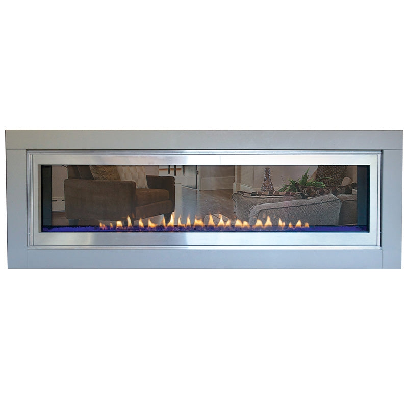 White Mountain Hearth Outdoor Stainless Steel Carol Rose Linear See Through Fireplace  White Mountain Hearth