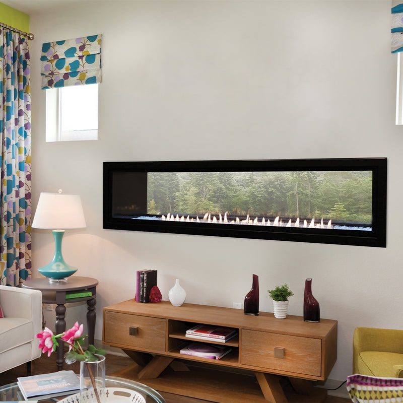 White Mountain Hearth Outdoor Stainless Steel Carol Rose Linear See Through Fireplace  White Mountain Hearth
