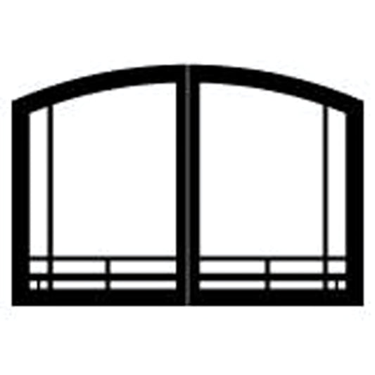 White Mountain Hearth 42" Door Frame, Black, Arch + Door Set, Black, Mission Arch  Fam Noble