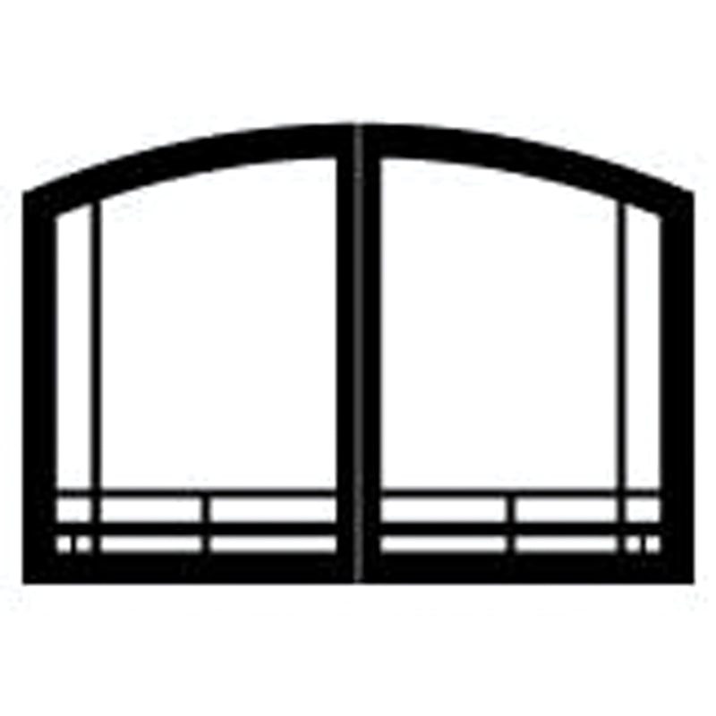 White Mountain Hearth 32" Door Frame, Black, Arch + Door Set, 32S, Black, Mission Arch  Fam Noble