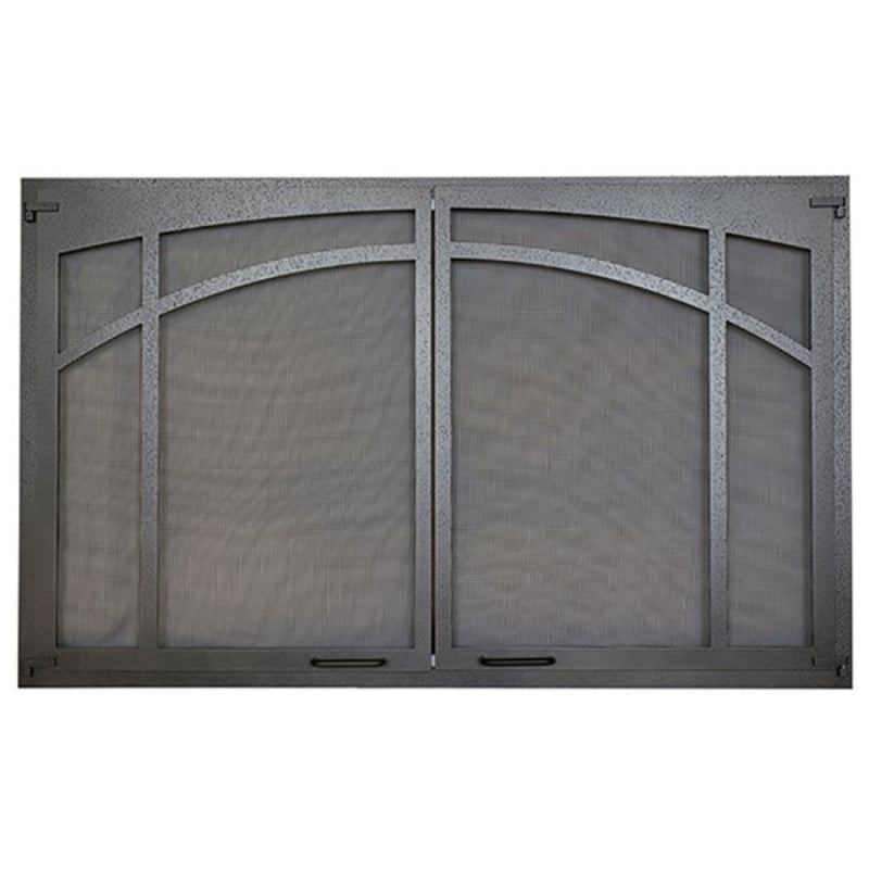 Superior Arched Screen Door, Textured Iron + FireBox Canopy  Fam Noble