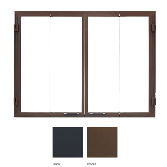Majestic Ashland 50" Glass Bi-Fold Door - Black
