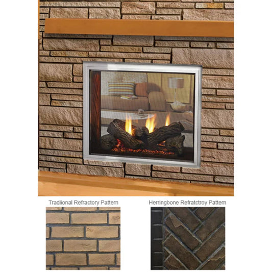 Majestic Fortress Indoor/Outdoor Gas 36" Fireplace With Intellifire Touch Ignition System