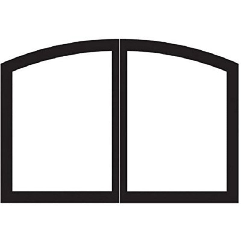 White Mountain Hearth 42" Door Frame, Black, Arch + Door Set, Hammered Pewter, Arch  Fam Noble