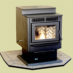 Hudson River Stove Works Davenport Freestanding Pellet Stove With Door  Fam Noble