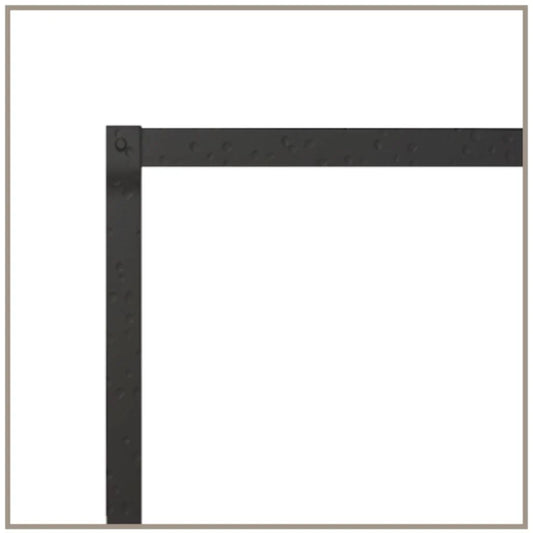 White Mountain Hearth See-Through 40" Forged Iron Frame, Black