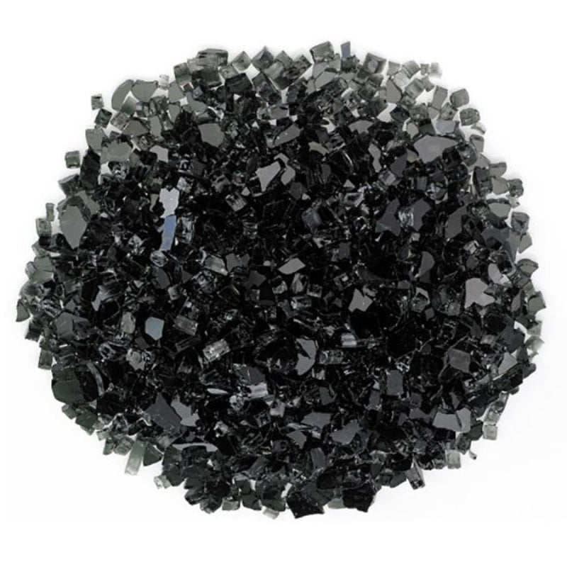 Monessen Crushed Fireglass Contemporary fireglass media--Onyx. 2.25 lbs  Fam Noble