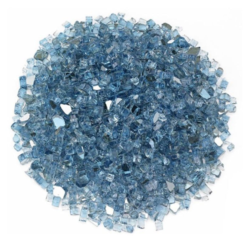 Monessen Crushed Fireglass Contemporary fireglass media--Sapphire. 2.25 lbs  Fam Noble