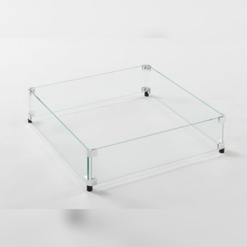 Outdoor Greatroom 24" x 24" Square Glass Wind Guard  Fam Noble