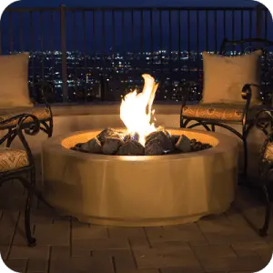 American Fyre Designs Louvre Round Fire Pit  American Fyre Designs