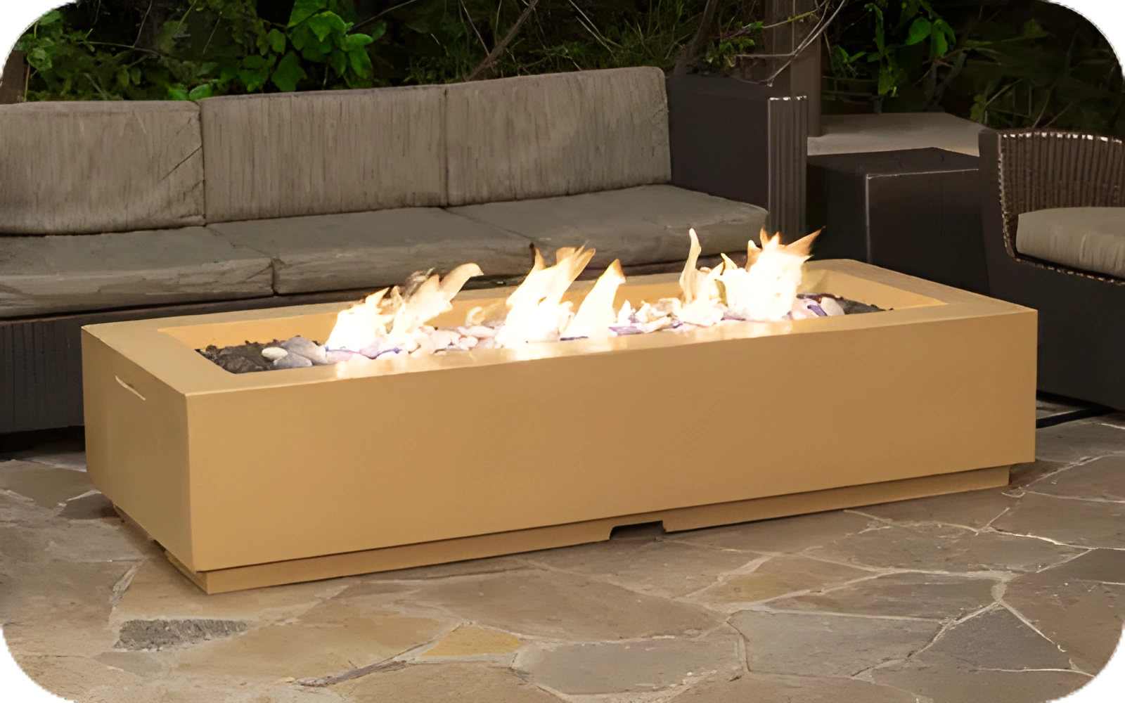 American Fyre Designs Louvre Long Rectangle Fire Pit - Thumbnail 2