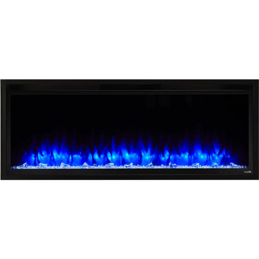 SimpliFire Allusion Platinum Recessed Linear Electric Fireplace